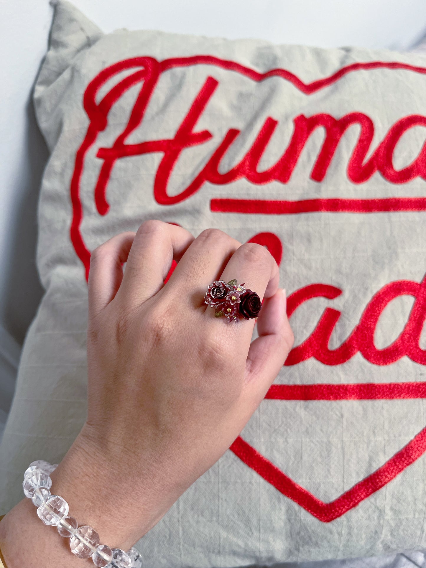 Red Floral Ring