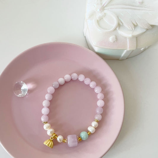 Kunzite And Freshwater Pearl Bracelet