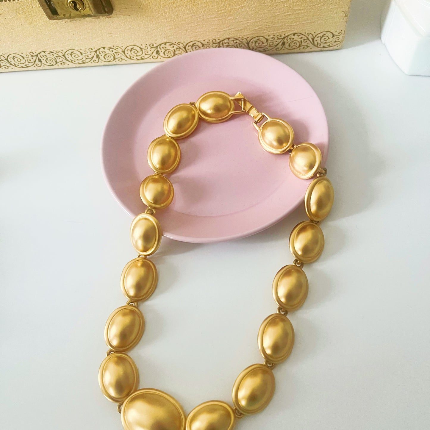 Vintage 1980s Gold Chunk Necklace