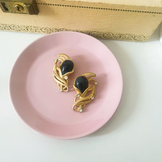 Vintage 1980s Trifari Style Ear Clips