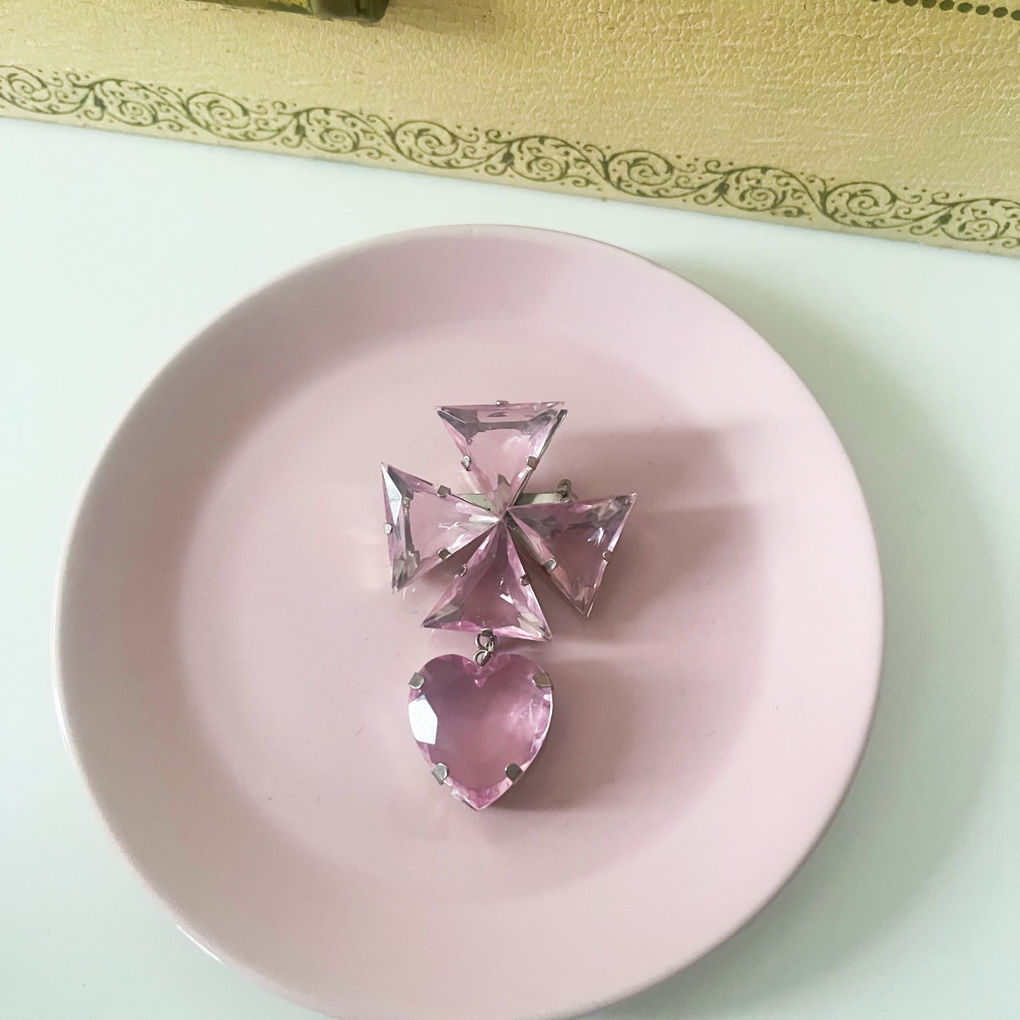 Vintage Pink Brooch