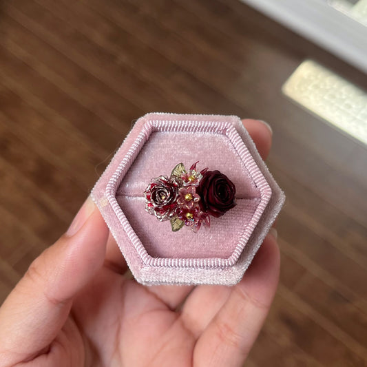 Red Floral Ring